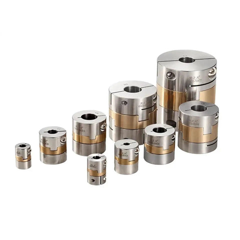 Heavy Duty Stainless Steel Flexible Shaft Coupler 5Mm By 8Mm Bore Oldham Rotary Link For CNC Gearbox in various sizes.