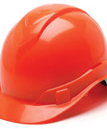 Ridgeline Cap Style Hard Hat With 4 Point Ratchet Hi Vis Orange Lightweight ABS Workhorse Safety Helmet For Work Low Profile Fit