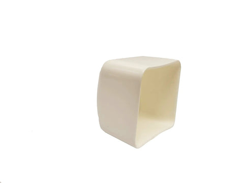 White Plastic End Cap For 1-5/8 Inch Square Strut Channel Pack Of 25 For Use With P1000 P1100 P2000 And P9000 Telestrut Systems Keeps Ends Clean And Safe, showing single cap angled view.