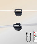 JTsupliight Battery Operated Wall Sconce 2 Pack, Type-C Rechargeable, Black with remote and USB cable.