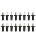 No Fuss Slam Free Cabinet Door Repair Pins And Soft Close Damper Pack 20 Piece heavy duty plastic stoppers in black color.