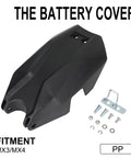Heavy Duty Motorcycle Battery Cover And Guard Shield For Electric Dirt Bikes Built With Hella Rugged Plastic To Resist Heat Block Scratches And Keep Your Battery Pack Fully Protected While You Shred Trail Or Road. Black PP cover for MX3/MX4.