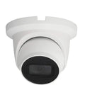 4K 8MP Starlight IP Turret Camera with IVS Perimeter Protection, Motion Detection, Built-In Microphone, and IR Night Vision, white