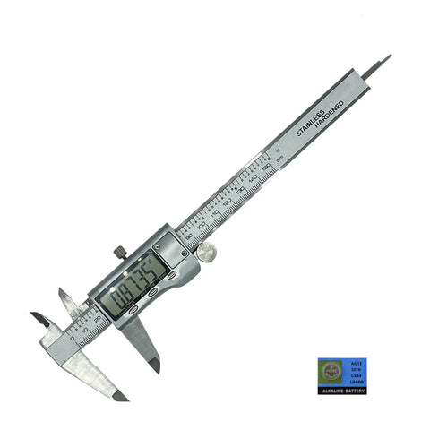 Rock Solid Stainless Steel Digital Caliper With A Bright LCD Display And Snappy Inch Metric Toggle For Precision DIY Woodworking Or Auto Shop Jobs That Deliver Dead Nuts Accuracy Every Time