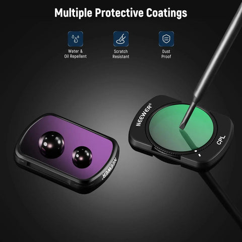 Pro Creator ND Filter Kit With CPL For Pocket 3, Pocket 4, And Osmo Pocket Xtra Muse - ND and CPL filters with protective coatings