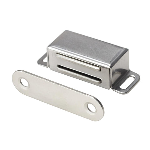 Stainless Steel Magnetic Cabinet Catches For Kitchen Doors Cupboards And Drawers No Slam Self Closing Hardware four piece set