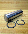 Rexroth Bosch 1 Inch Pivot Pin R433012623 with Three And A Half Inch Overall Length and retaining rings for industrial use