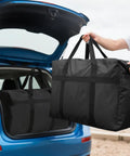 Extra Large Moving Bags With Strong Zippers And Carrying Handles, Heavy Duty Duffle Storage Bags For Moving, 90 Liter Capacity in car trunk