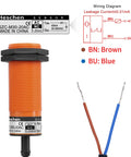 SZC M30 Capacitive Proximity Sensor Switch 20AC 20 To 250 VAC 400mA Normally Closed 2 Wire Detecting Distance 1 To 20mm Orange Housing