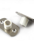 Sliding Barn Door Nylon Guide Wheel Set 4 Pieces With Floor Guide Roller Bracket on white background