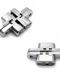 Killer Concealed Cross Hinge Pair For Sleek Door Setup Heavy Duty Stainless Steel, measuring 2.37 X 60mm for smooth 180-degree swing.