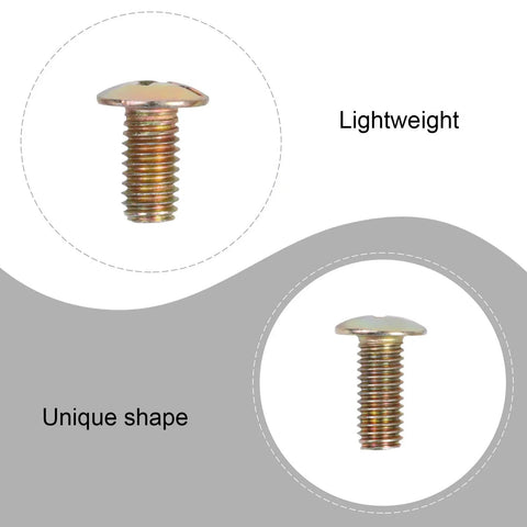 M5 screw from 120 Piece M5 Cage Nut Screw Kit For Server Rack Rails With Anti Rotation Floating Threaded Inserts, showing unique shape and lightweight design.
