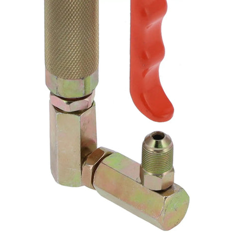 Close-up of the 360° rotary joint on the Manual Grease Gun With 360 Degree Rotary Universal Joint For Mechanical Equipment Maintenance Alloy Handheld Refueling Tool For Industrial Jobs And Heavy Duty Lubrication