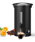 Coffee Urn Hot Beverage Dispenser With Double Wall Stainless Steel Construction Huge 14L 3.7 Gallon Capacity Fast Heating For Catering Buffets Parties And Events