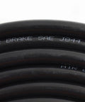 Close-up of coiled 3 Eighth Inch OD 100 Foot Black SAE J844 Nylon Air Brake Tubing DOT Approved for Trailer and Truck Systems