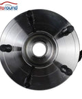 Top view of Beefed-Up Front Wheel Bearing Hub Assembly 515126 For Dodge Ram 1500 2009 2010 2011 With ABS 5 Lug Front Axle.