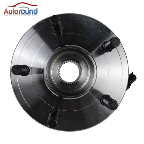 Top view of Beefed-Up Front Wheel Bearing Hub Assembly 515126 For Dodge Ram 1500 2009 2010 2011 With ABS 5 Lug Front Axle.