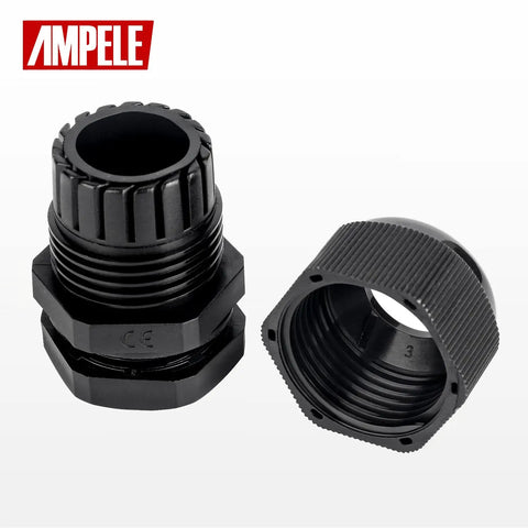 20 Pack Waterproof Nylon Adjustable Cable Glands 1/2 Inch NPT For 6-12mm Cables With Gaskets IP68 Seal Outdoor Indoor Use Built Tough