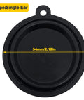 Gas water heater diaphragm, black circular membrane with single ear tab, 54mm diameter