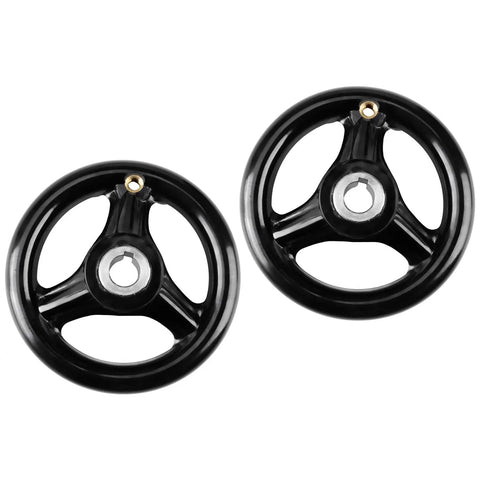 Heavy Duty 3 Spoke Round Handwheel Made From Durable Engineered Plastic For Machine Tools And Industrial Control Panels With Superior Grip And Anti Aging Performance You Need For Any Workshop Job, 3 spoke round handwheel pair