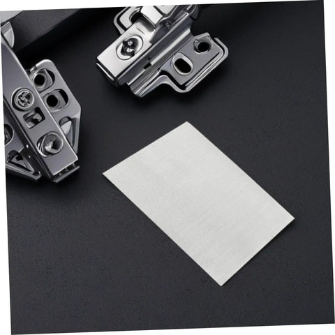 4 Pack Quick Bumper Repair Mesh Stainless Steel Sheet shown with hardware on black background.