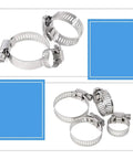 Heavy Duty Worm Gear Hose Clamps Kit Made From 304 Stainless Steel With Adjustable Range From 8 To 38 mm Perfect For Plumbing And Water Pipes Jobs That Need A Rock Solid Grip Every Single Time, 50 clamps shown