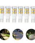 Low Voltage Landscape LED Light Bulb 12V T5 T10 Wedge Base Replacement For Garden Path Deck Walkway Lawn Lighting Warm White