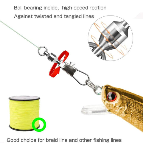 Beefy Stainless Steel Ball Bearing Snap Swivels For Fishing Heavy Duty Saltwater Interlock Tackle Snaps With Smooth Rotation 18.3 Pound Load Rating 25 Pack Line Connectors For Lures And Rigs, braid line use
