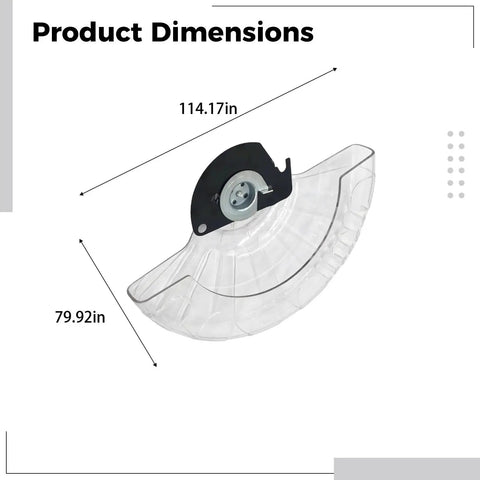 Protective Guard For 10 Inch Miter Saw LS1040N, Clear Transparent Head Shield Replacement 11.4 By 8 Inch with dimensions