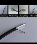 QUGURLID Automatic Wire Twisting And Stripping Machine High Speed Cable Cutting Tool 5 60mm Wires after brushing, splitting, and twisting process.