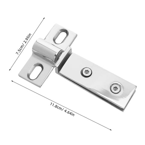 Heavy Duty Stainless Steel Glass Door Pivot Hinge For Shower, Concealed Double-Hole Bath Door Hinge, 304 Stainless