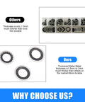 Comparison image showing thick rubber seals from Thirty Piece Auto Air Conditioning Compressor Port Gasket Kit for durability.