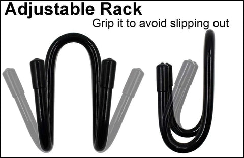 Flexible Over The Seat Hard Hat Rack Holder For Back Seat Headrest Hanger Two Pack Black Expands To Fit Any Hard Hat