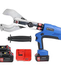 Beefy 120KN To 160KN Hydraulic Cable Cutter with Electric Wire Cutting Tool for Copper Cables, blue handle with batteries