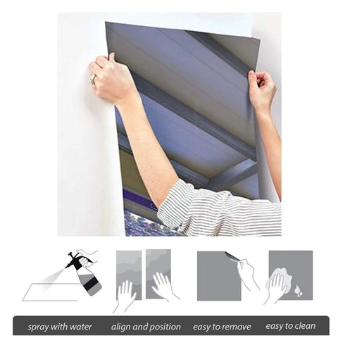 Person applying Aladdin A Whole New World Peel And Stick Wall Mural For Kids Room Decor Easy Spray And Stick Application 10.5 Ft By 6 Ft Large Wall Makeover That Pops