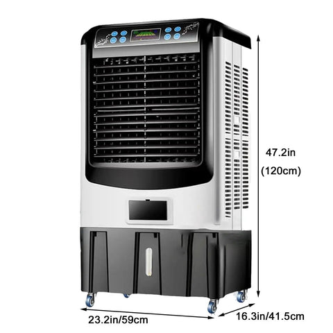 Straight Up Beast 4200 CFM Evaporative Cooler, 47.2" tall, 3-in-1 cooling fan, remote, digital display, energy efficient design.