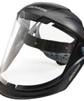 MAXVIEW Premium Face Shield With 370 Speed Dial Headgear For Grinding And Cutting ANSI Z87 1 Safety Rating Anti Fog Clear Tint