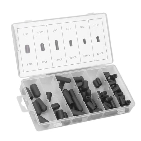 Vacuum Cap Kit 80 Pcs Rubber Assortment For Auto Vacuum Lines And Carburetor Manifolds High Temperature 352 410 Fahrenheit in box