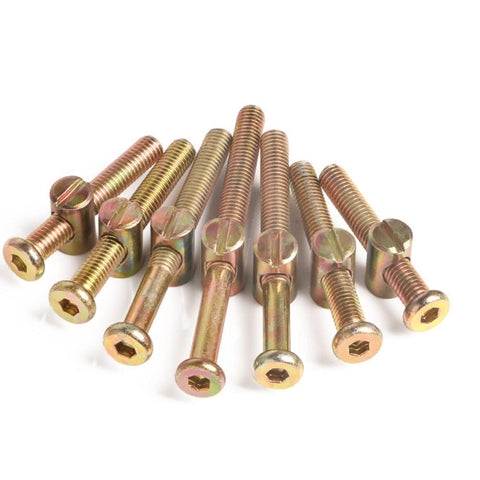 Ultimate M6 Hex Socket Cap Screws And Nuts Replacement Kit For Furniture And Baby Cribs showing 25 bolts in five lengths