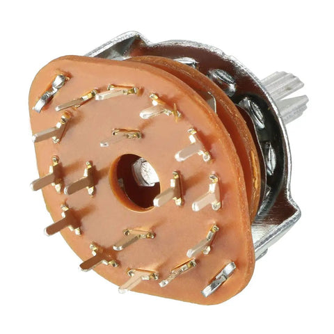 Band Selector Rotary Switch 16 Pin 4 Pole 3 Position Single Deck 2 Pack for Radio TV and Industrial Control Units