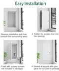Easy installation steps for Heavy Duty Aluminum Laundry Chute Access Door For Drywall With Grip Tight Lock White 38X42.