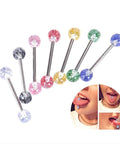 Dope Mixed Color 14G Stainless Steel Straight Barbell Tongue Ring Set Five Eighth Inch Length 23 Piece Acrylic Flexible Retainer Jewelry For Women And Men Hypoallergenic Safe All Day Comfort, multicolor