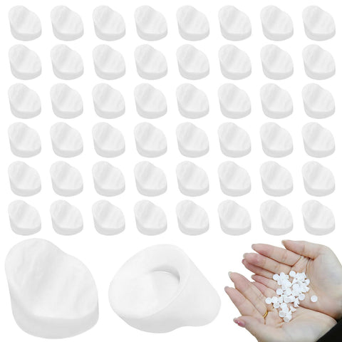 50 Pack White Silicone Door Hole Plugs For Entry Door Frames Fits Five Sixteenth Inch And Quarter Inch Screw Holes in hand view