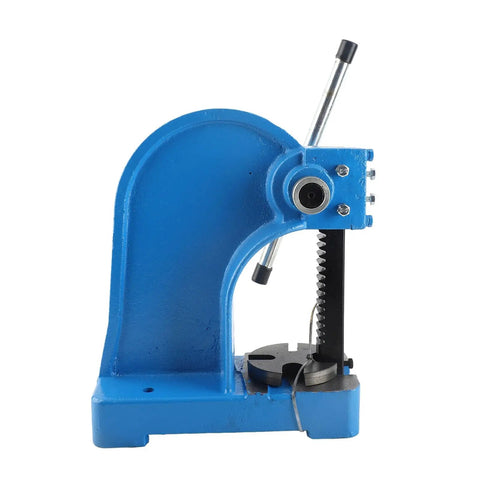 Built Tough One Ton Manual Desktop Arbor Press Crafted From Solid Carbon Steel Offers Four Pre Drilled Mounting Holes Perfect For Straight Up Riveting Quick Hole Punching And Hassle Free Bearing Work