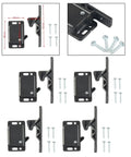 Soft Cushioned Double Roller Drawer Latch Set No Fuss For RV Camper And Boat Includes Mounting Screws Smooth Quiet Operation Durable Hardware Four Piece Pack For Easy Replacement