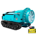 Remote Control Crawler Sprayer Machine On Tracks Tank Tracked Ag Sprayer For Farm Orchard Crop Dusting With Heavy Duty Engine, side view with remote control.