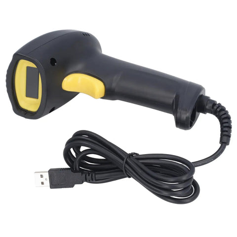 USB Wired Handheld Barcode Scanner with CMOS 640x480 for fast 1D and 2D scanning in retail stores, supermarkets and warehouses