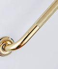 Textured Shower Grab Bar 24 Inch Bath Safety Rail With Anti Slip Armrest In Polished Gold Finish Perfect For Seniors And Kids