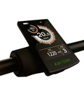 Ride-Ready Ebike LCD Display Meter KD718 Waterproof Bike Computer on handlebar showing speed and distance, black ABS housing.