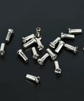 50 Pcs Pack Ultralight Steel Bike Spoke Nipples 12G 13G 14G In Black And Silver High Strength Wheel Spoke Nipples Caps Fits 2.0 To 2.6mm Spokes Great For Road And Mountain Bikes Adds Style And Protection.